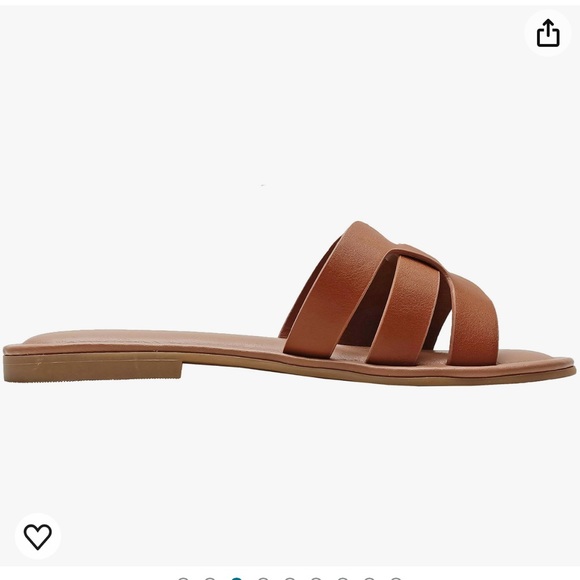 The Drop Flat Sandals | Size 8 | Brown - Picture 2 of 3